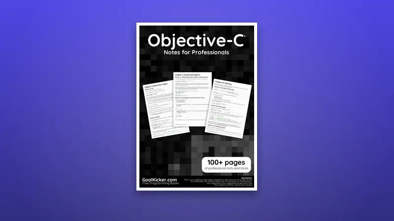 Objective-C PDF Notes for Professionals book — PDF cover