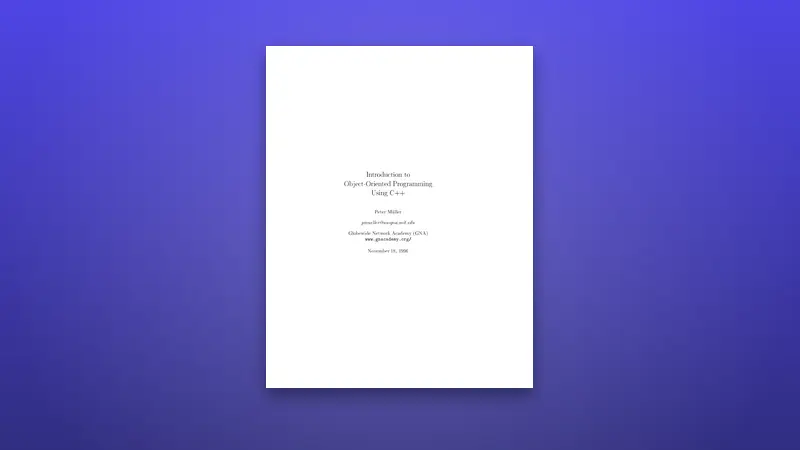 OOP Using C++: Master Object-Oriented Programming Skills — PDF cover