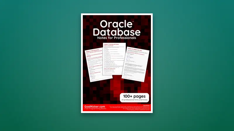 Oracle Database PDF Notes for Professionals book — PDF cover