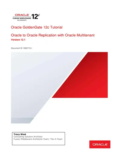 Cover of the Oracle GoldenGate 12c Tutorial PDF