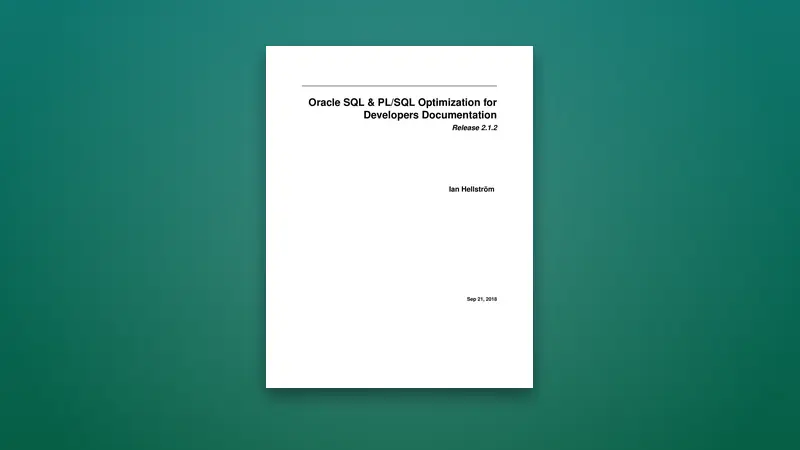 Oracle SQL & PL/SQL Optimization for Developers — PDF cover