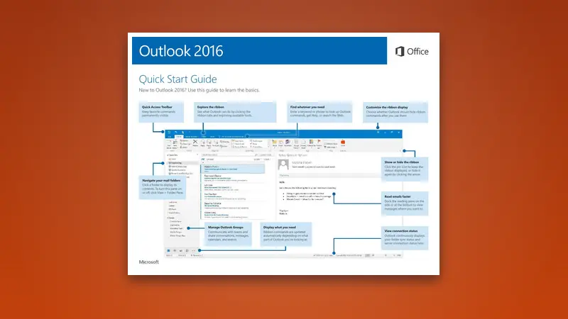 Outlook 2016 PDF - Quick Start Guide — PDF cover