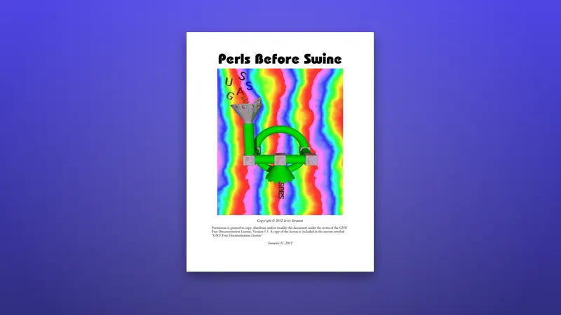 Perls Before Swine PDF - Perl Programming Tutorial — PDF cover