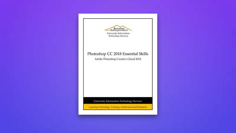 Photoshop CC 2018 Essential Skills PDF: A Beginner's Guide — PDF cover