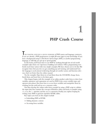 Cover of the PHP Crash Course PDF