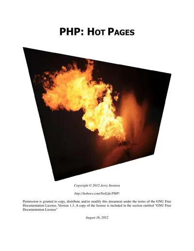 Cover of the PHP Hot Pages PDF