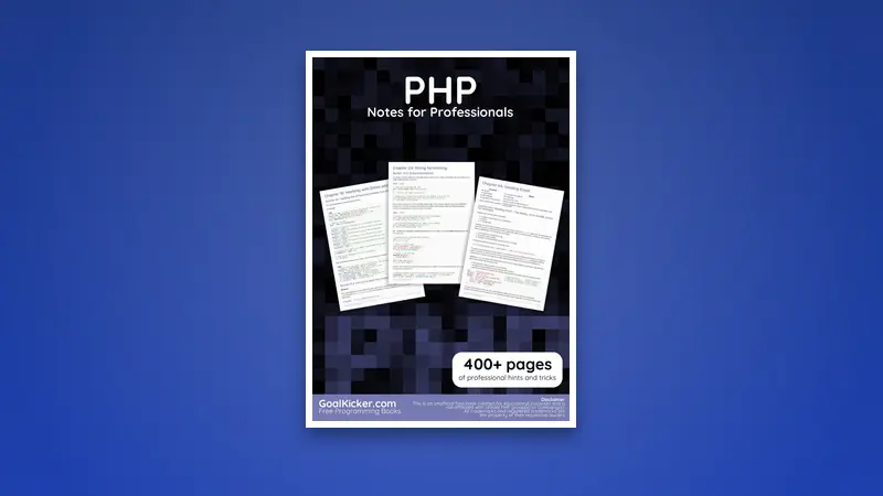 PHP PDF Notes for Professionals book — PDF cover