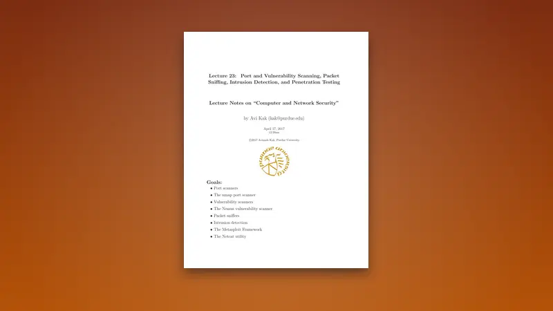 Port and Vulnerability Scanning PDF — Practical Guide — PDF cover