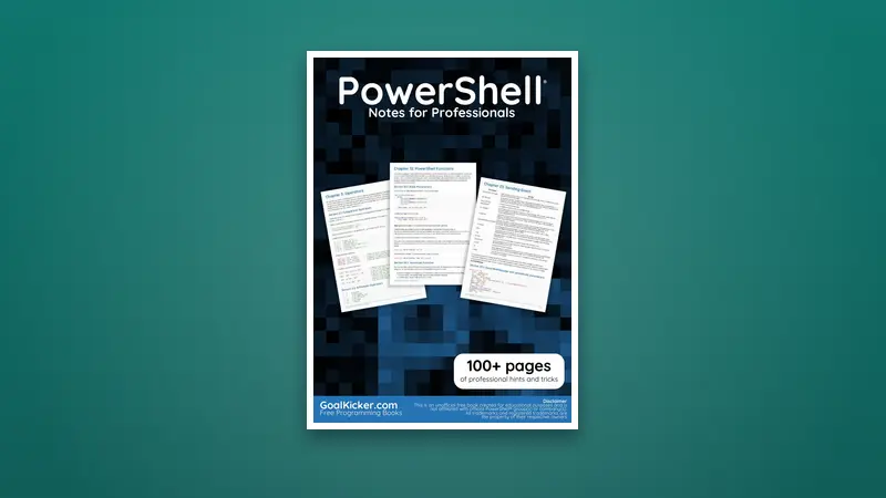 PowerShell PDF Notes for Professionals book — PDF cover