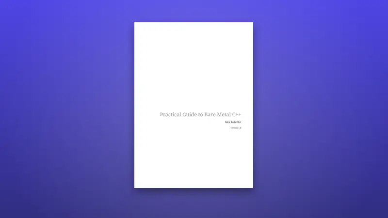 Practical PDF Guide to Bare Metal C++ — PDF cover