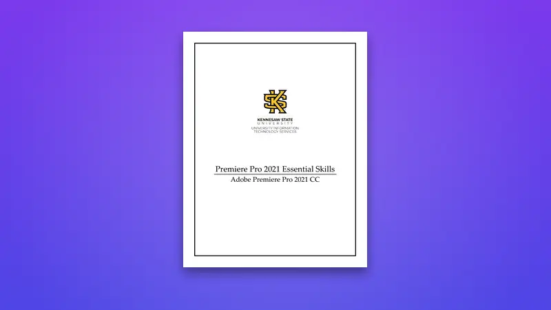 Premiere Pro 2021 Essential Skills — PDF cover