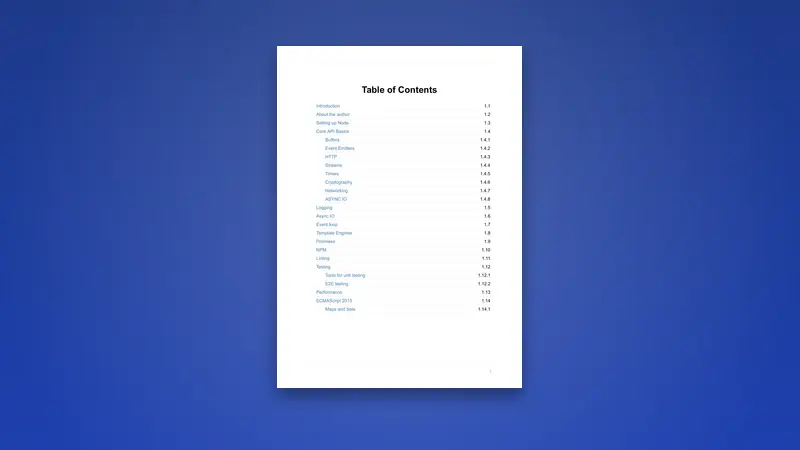 Professional Node.JS Development — Free PDF — PDF cover