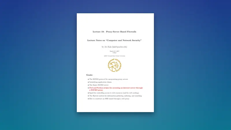 Proxy Server-Based Firewalls & Security Fundamentals — PDF cover