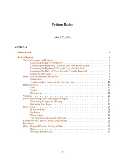 Cover of the Python Basics PDF
