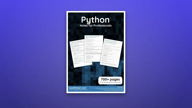 Python Notes for Professionals book — PDF cover