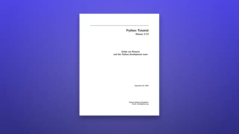 Python Tutorial: Learn Core Python Programming Skills — PDF cover