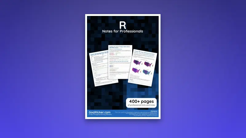 R PDF Notes for Professionals book — PDF cover