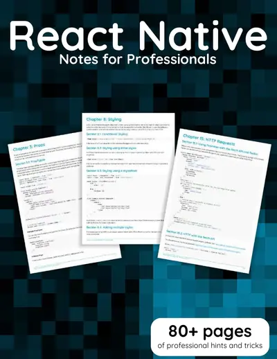 React Native Notes for Professionals book — free PDF cover