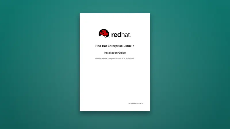 Red Hat Enterprise Linux 7 Installation Guide — PDF cover
