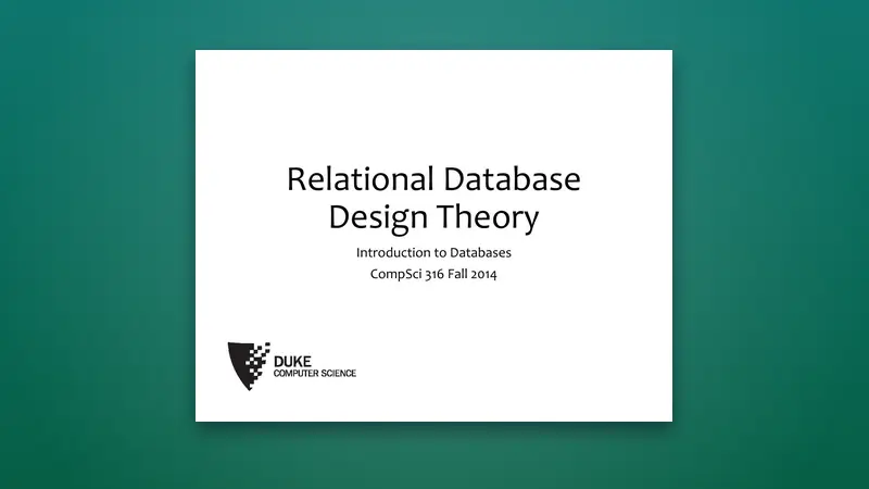 Relational Database Design Theory — Free PDF — PDF cover