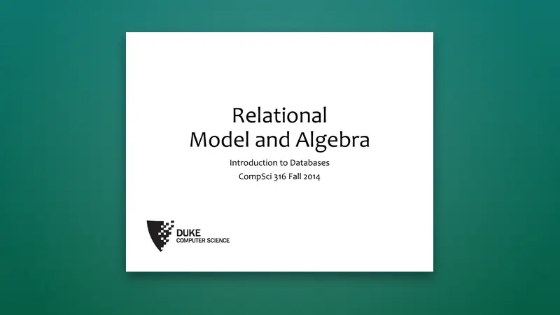 Relational Model and Algebra PDF — Database Foundations — PDF cover