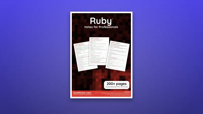Ruby Notes for Professionals Book PDF — Beginner Guide — PDF cover