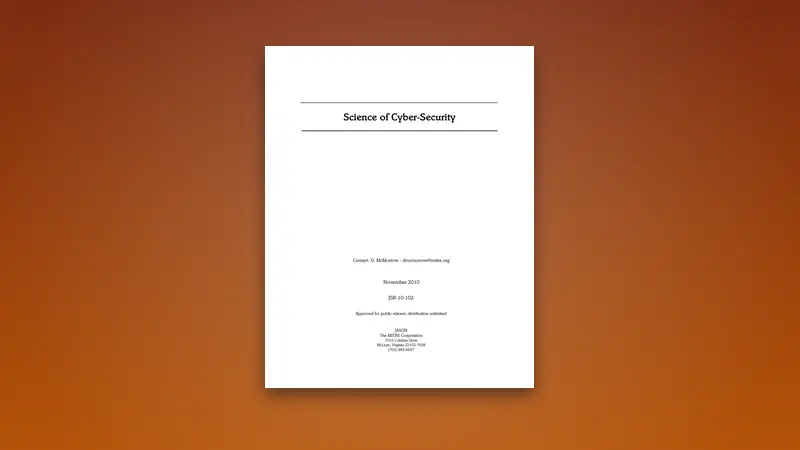 Science of Cyber-Security PDF: Master Essential Concepts — PDF cover