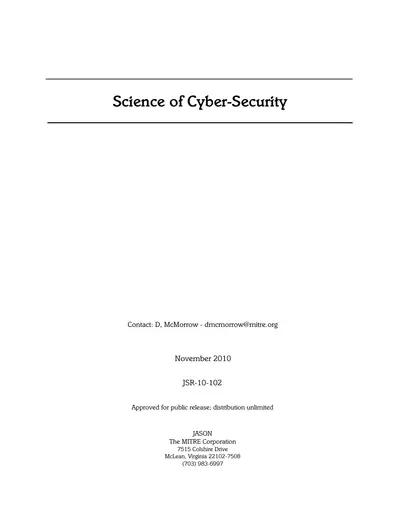 Science of Cyber-Security — free PDF cover