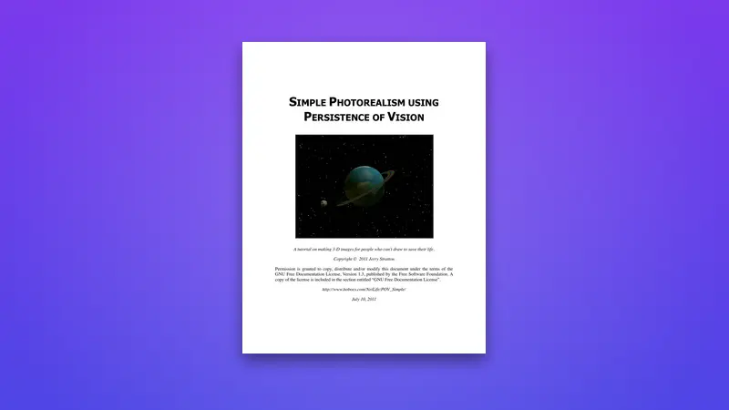 Simple Photorealism using Persistence of Vision — Free PDF — PDF cover