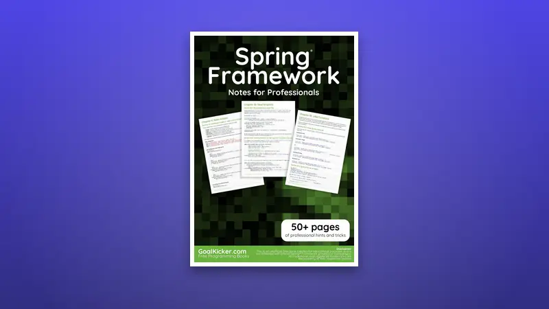 Spring Framework PDF Notes for Professionals book — PDF cover