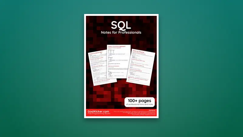 SQL Notes for Professionals Book PDF — Essential SQL Guide — PDF cover
