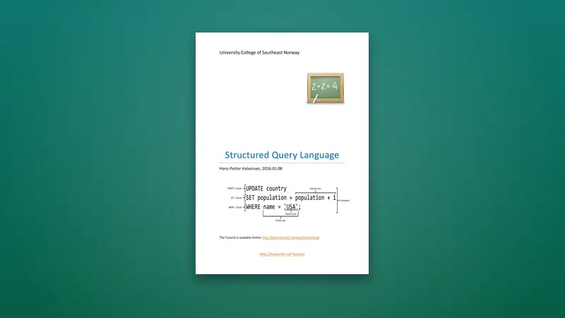 Structured Query Language (SQL) Tutorial — PDF cover