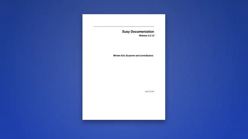 Susy Documentation PDF: Responsive Layouts with Sass — PDF cover