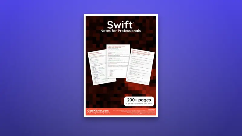 Swift PDF Notes for Professionals book — PDF cover