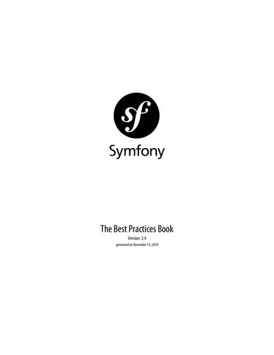 Cover of the Symfony The Best Practices Book PDF