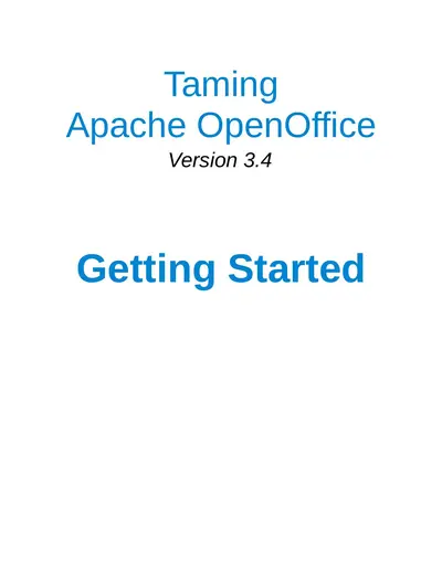 Taming Apache OpenOffice — free PDF cover