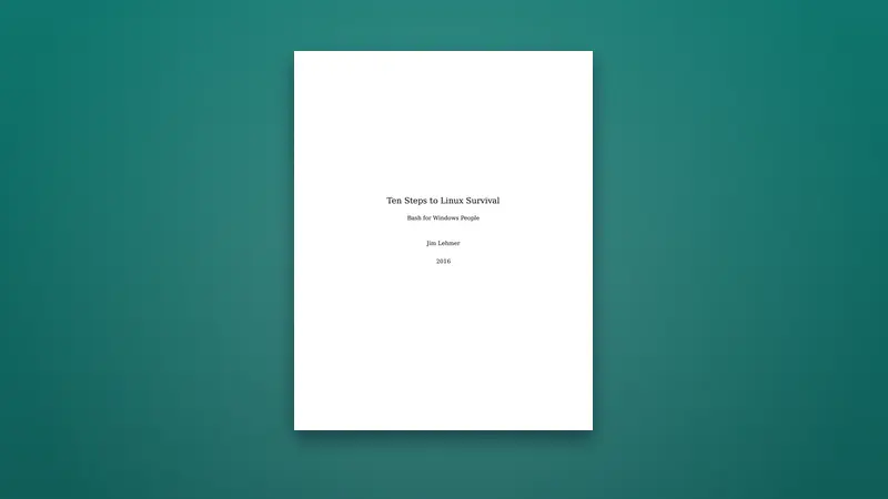 Ten Steps to Linux Survival PDF: A Practical Guide — PDF cover