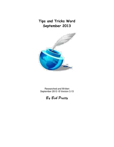 Cover of the Tips and Tricks MS Word PDF