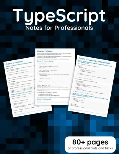 TypeScript Notes for Professionals book — free PDF cover
