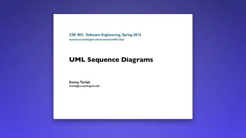 Mastering UML Sequence Diagrams for Software Engineering — Free PDF — PDF cover
