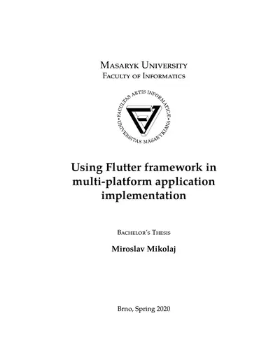 Using Flutter framework — free PDF cover
