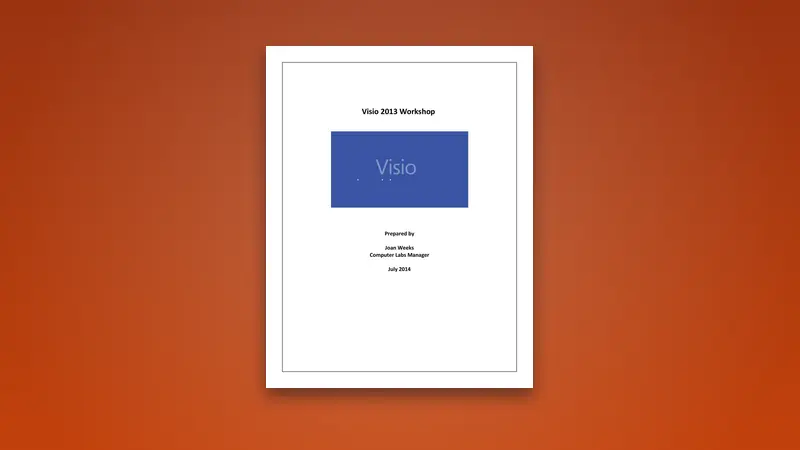 Visio 2013 Workshop PDF — Flowcharts & Floor Plans — PDF cover