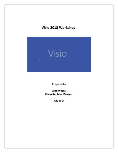 Cover of the Visio 2013 Workshop PDF