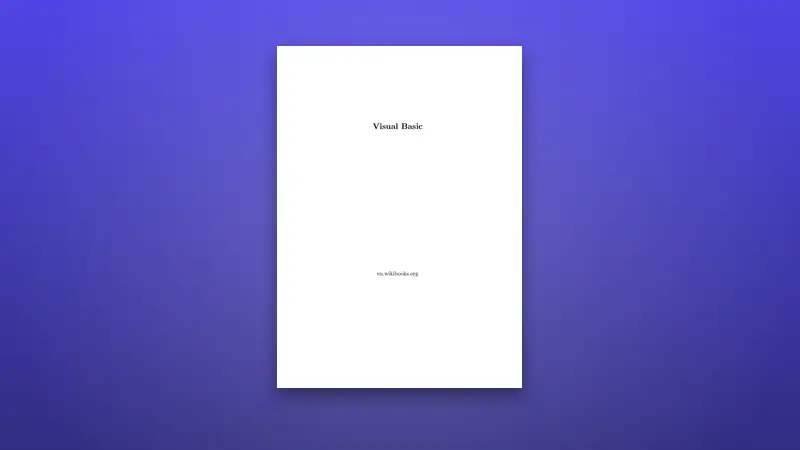 Visual Basic PDF: Master Essential Programming Skills — PDF cover