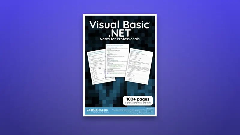 Visual Basic .NET PDF Notes for Professionals book — PDF cover