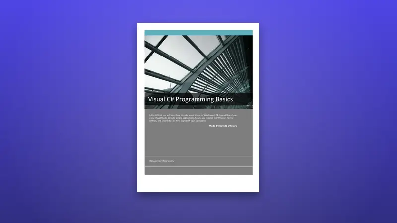 Visual C# Programming Basics PDF: Complete Beginner's Guide — PDF cover