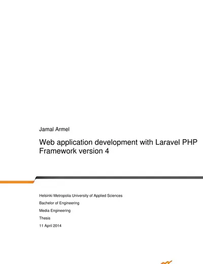 Cover of the Web application development with Laravel PHP Framework PDF