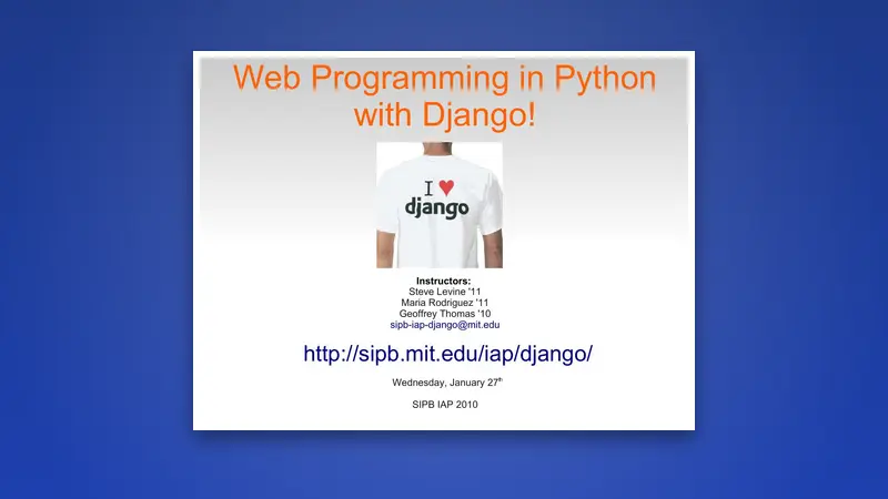 Web Programming in Python with Django — Free PDF — PDF cover