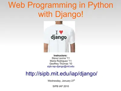 Cover of the Web Programming in Python with Django PDF