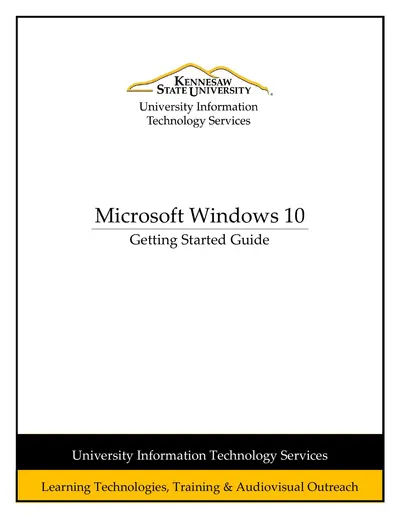 Windows 10 - Getting Started — free PDF cover